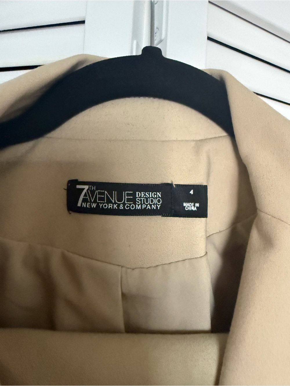 7th Avenue New York & Company Beige Suit